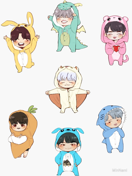 БТС Чиби Стикеры