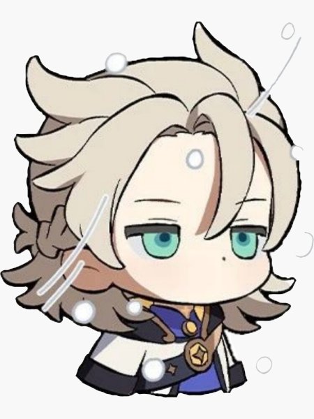 Альбедо Чиби Стикеры Геншин Импакт