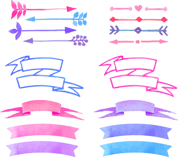 Акварельная ленточка