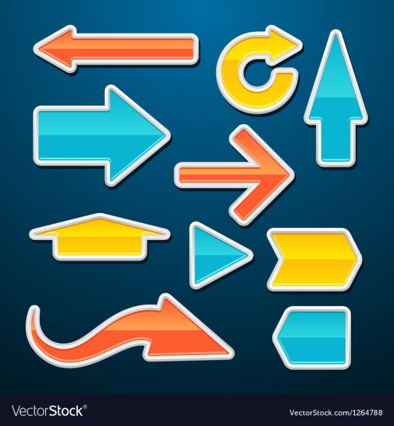 Стикер стрелочка