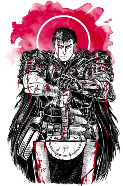 Гатс принт Берсерк