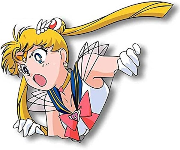 Усаги Цукино на белом фоне