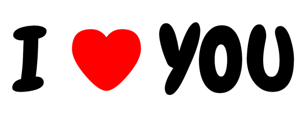 I Love you на прозрачном фоне