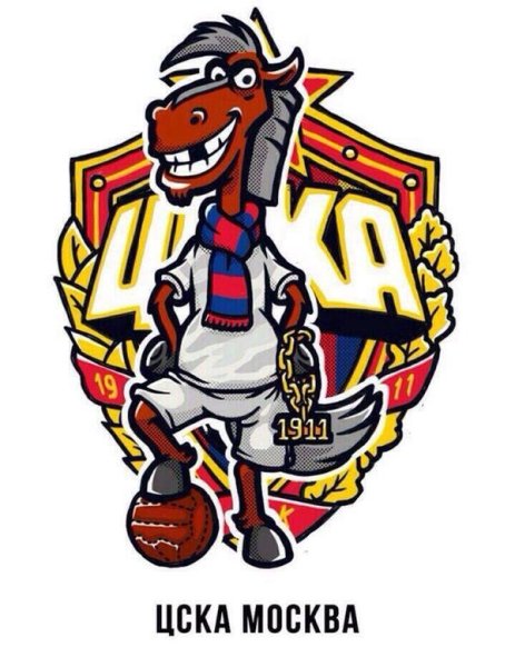 Красно синий конь ЦСКА