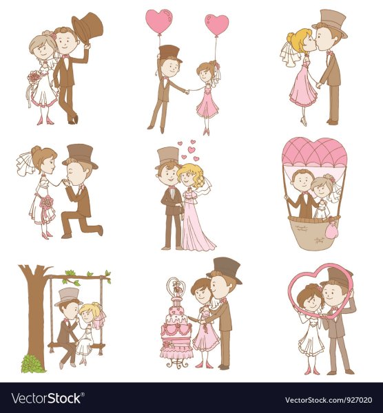 Рисунки в свадебный альбом