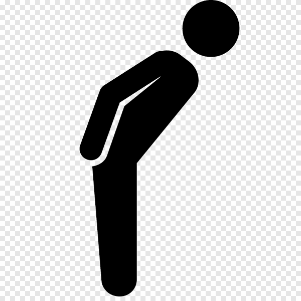 Человек нагнулся иконка