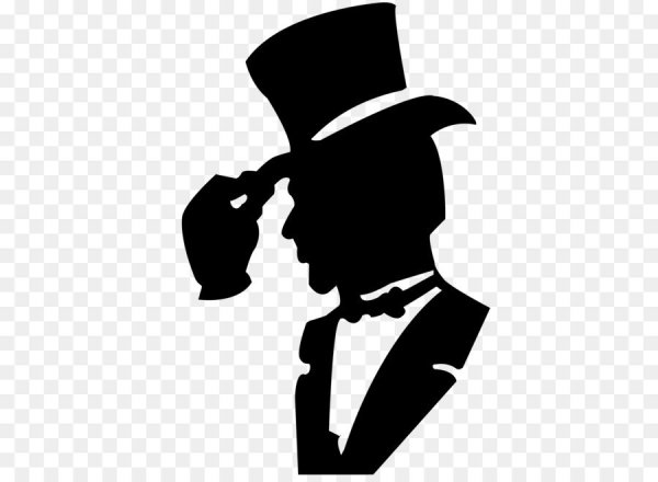 Силуэт мужчины в шляпе