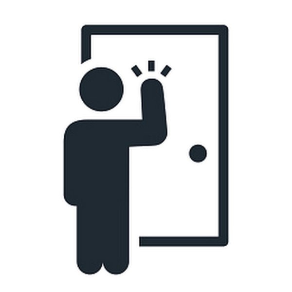 Стучит в дверь пиктограмма