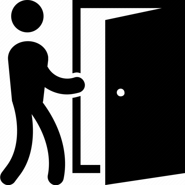 Иконка человек у двери