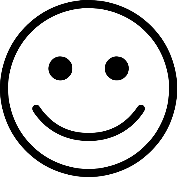 Смайл черно белый