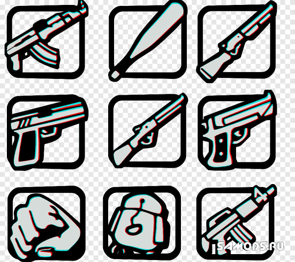 GTA sa правильные иконки оружия