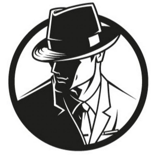 Силуэт мужчины в шляпе