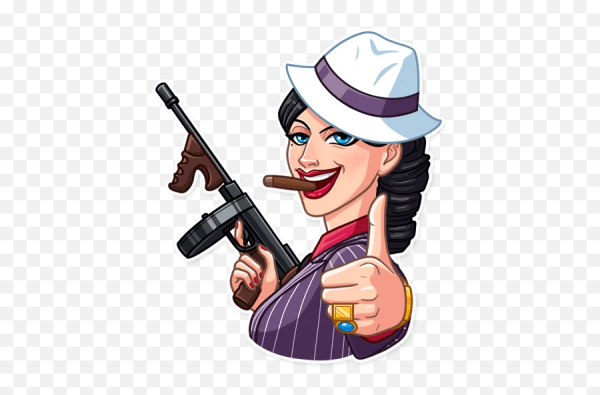 Стикеры мафия девушка