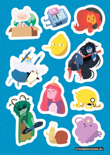 Фото наклеек Адвентур тайм