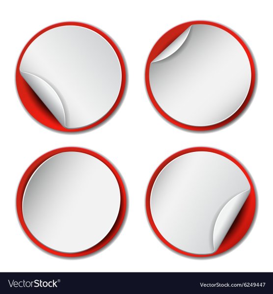 Наклейки круглые белые