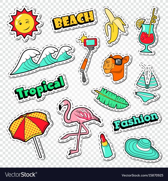 Пляжные Стикеры