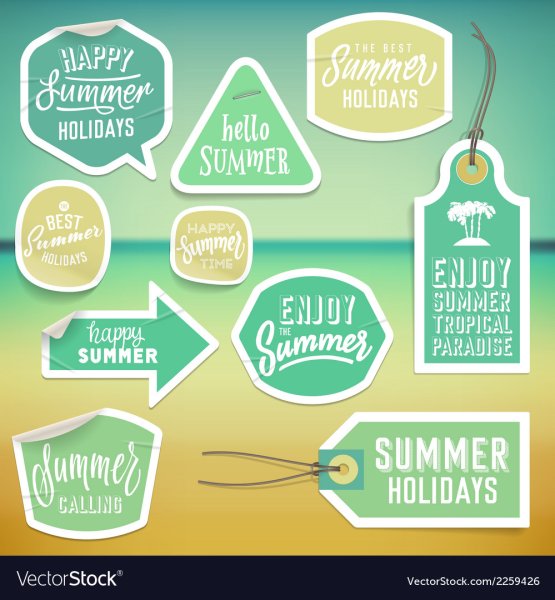 Каникулы этикетка