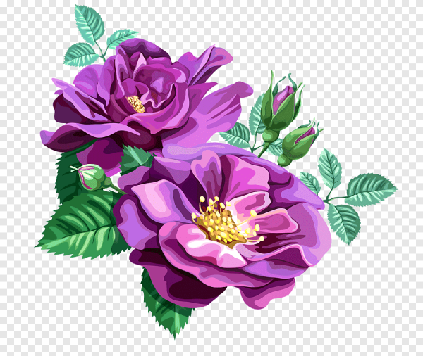 Акварельные цветочные бордюры