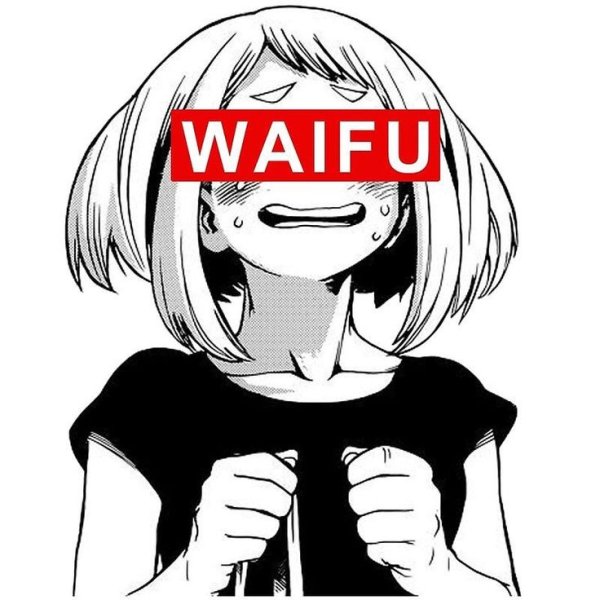 Наклейки аниме waifu