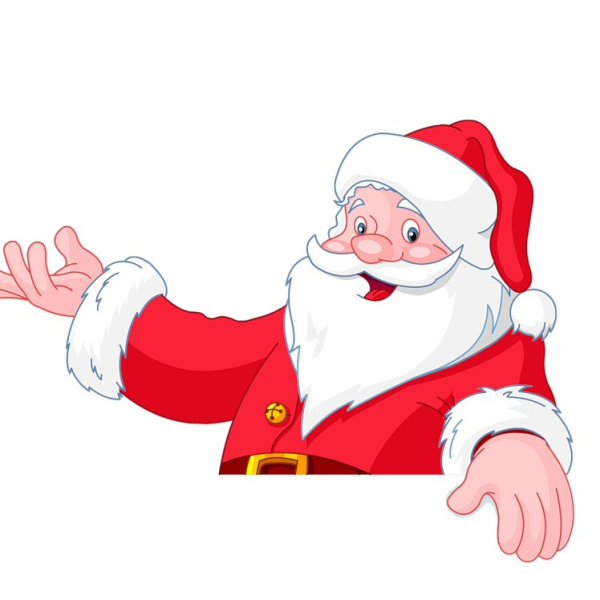 Бирки для подарков с Санта Клаусом