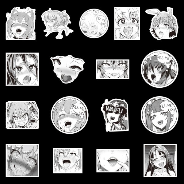 Наклейки ахегао в хорошем качестве