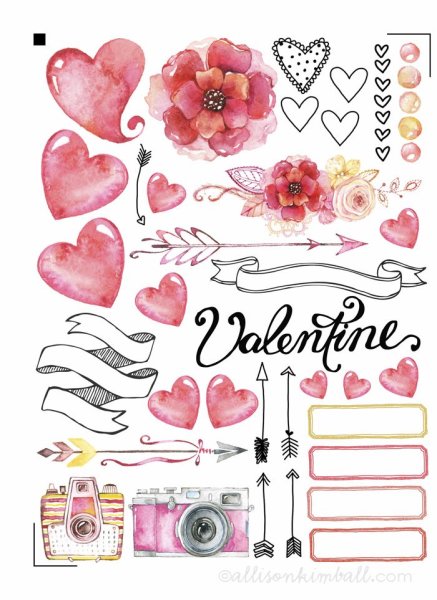 Стикеры для ежедневника печать