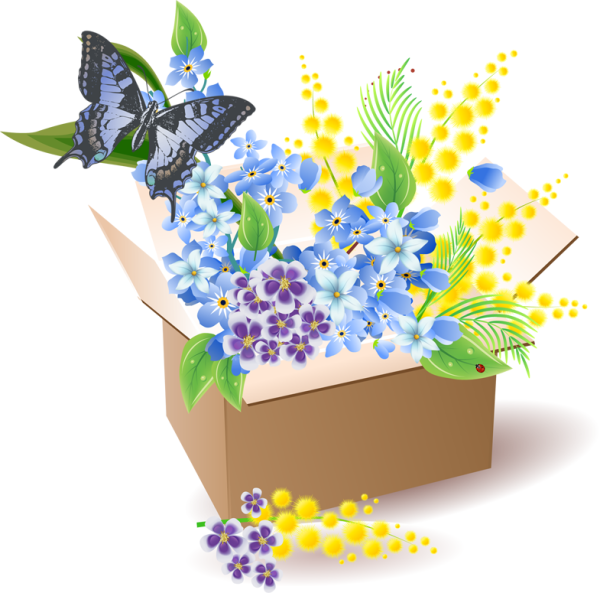 Стикеры "весенние цветы"