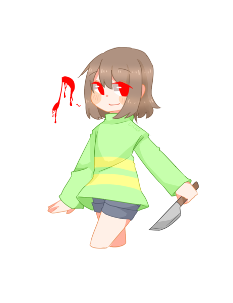 Чара андертейл для срисовки