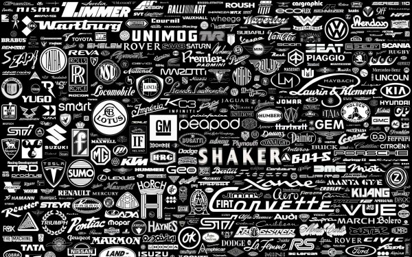 Много надписей на черном фоне