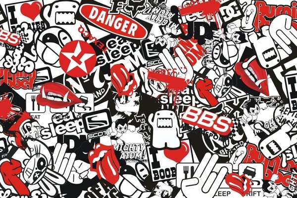 Стикеры на Красном фоне