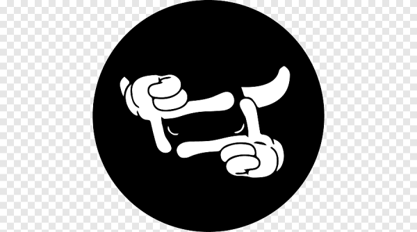 Чёрный стикер на чёрном фоне