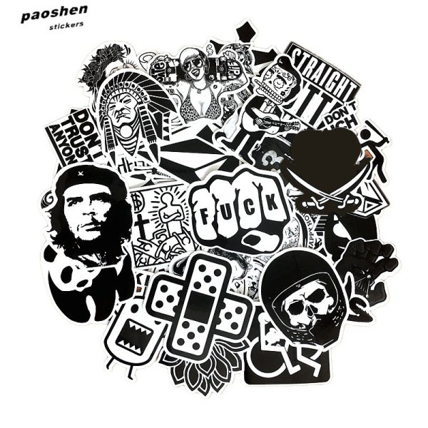 Стикеры черно белые