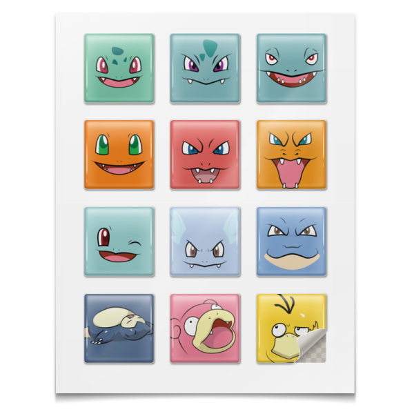 Стикеры квадратные