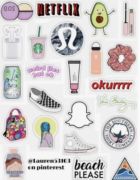 Эстетические наклейки