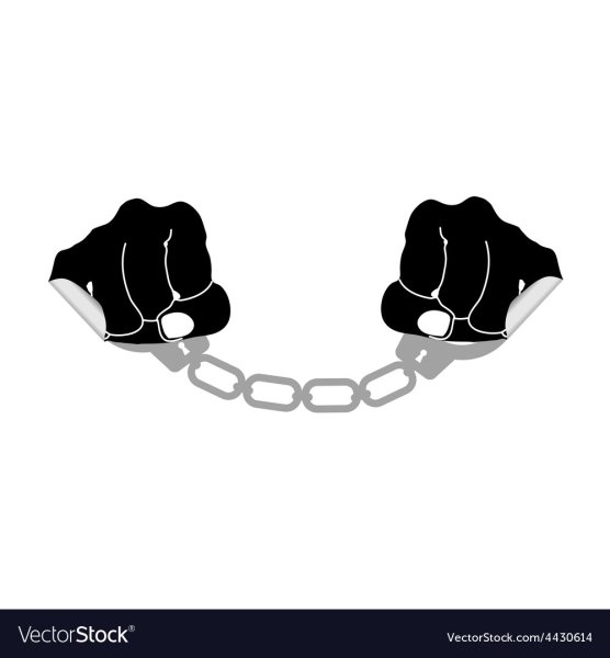 Стикер кот с наручниками