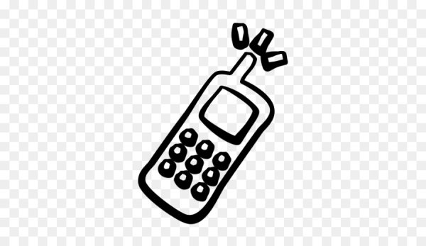 Нарисованный мобильный телефон