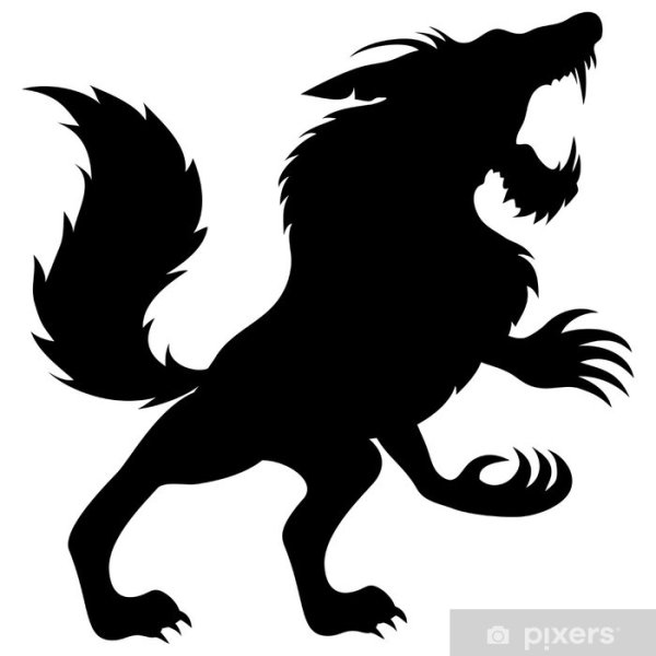 Оборотень на Хэллоуин вектор