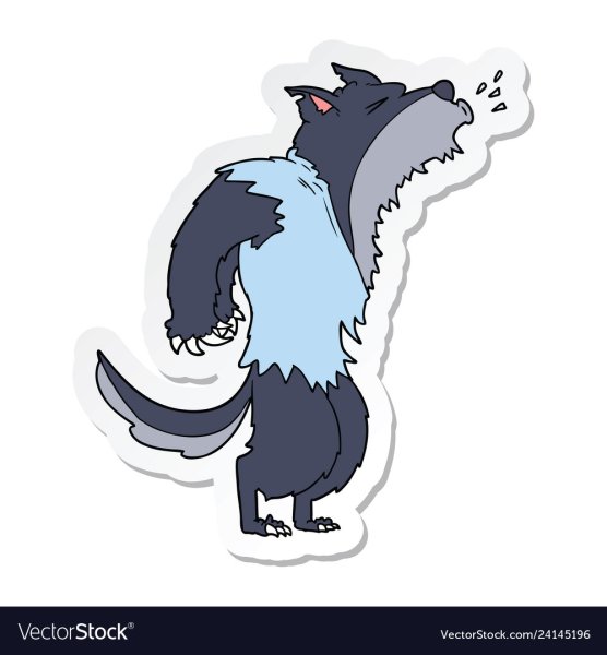 Оборотень Хэллоуин векторный рисунок