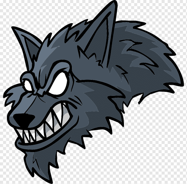 Силуэт оборотня на фоне Луны