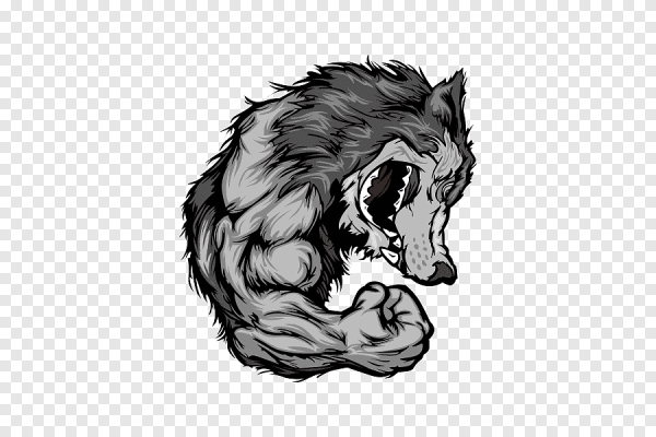 Пасть волка вектор