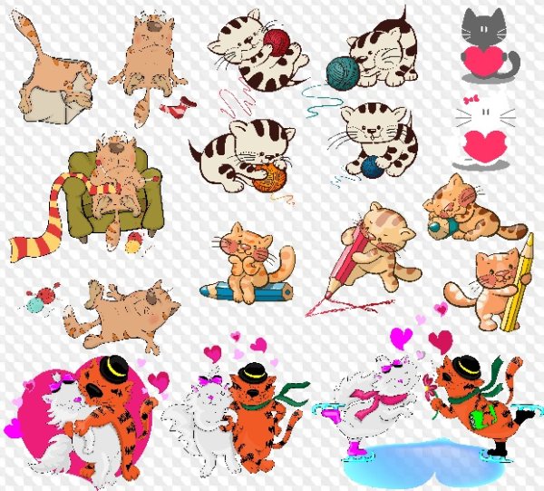 Кот рисунок набор