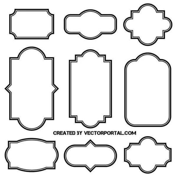 Фигурные рамки для заголовков