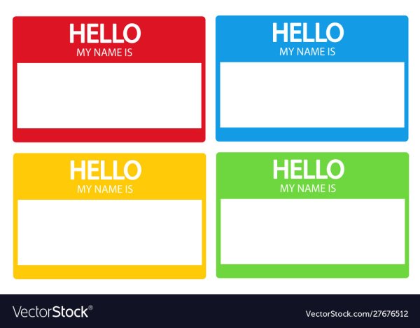 Стикеры hello my name is