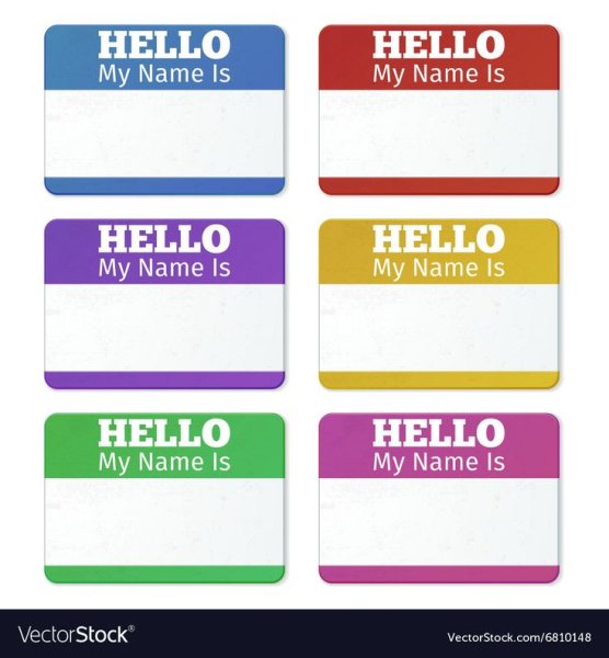 Стикеры hello my name is