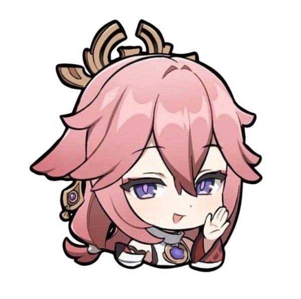 Яэ Мико Стикеры Чиби