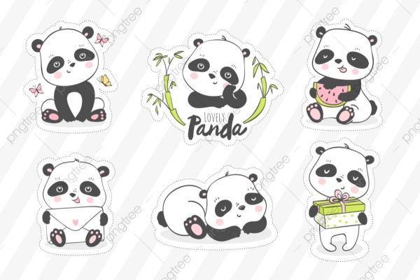 Панда силуэт