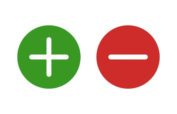 Иконка плюс минус