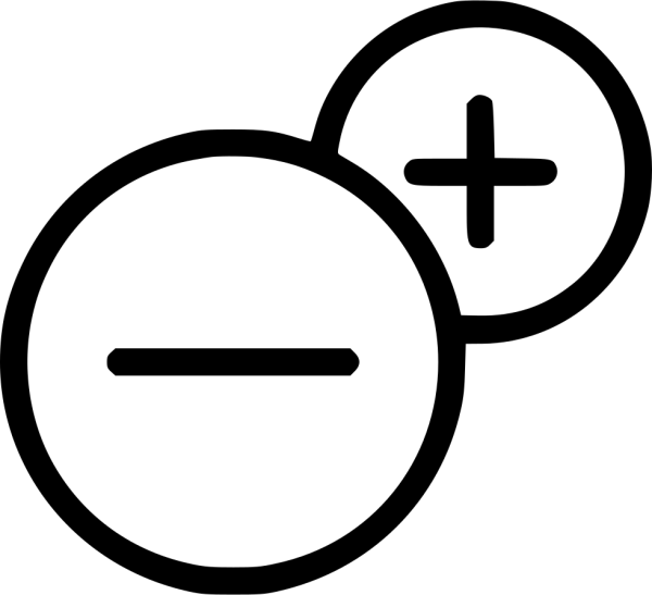 Значок плюс минус