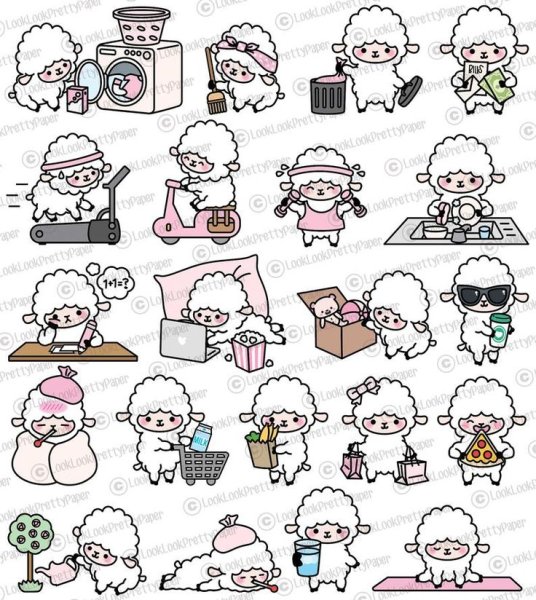 Барашек рисунок