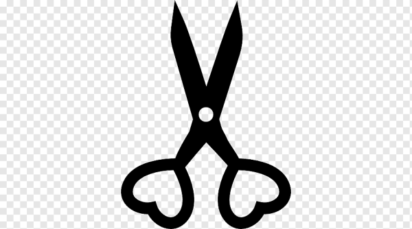 Значок ножниц для вырезки